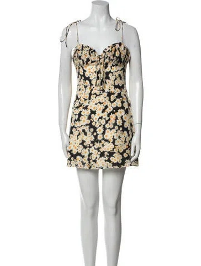 Pre-owned Réalisation Par Silk Mini Dress In White