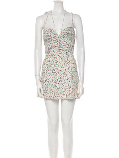 Pre-owned Réalisation Par Silk Mini Dress In White