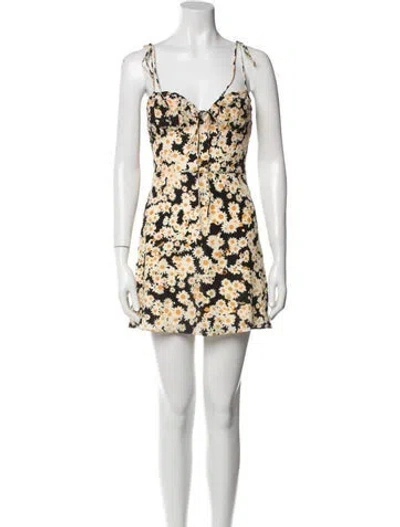 Pre-owned Réalisation Par Silk Mini Dress In White