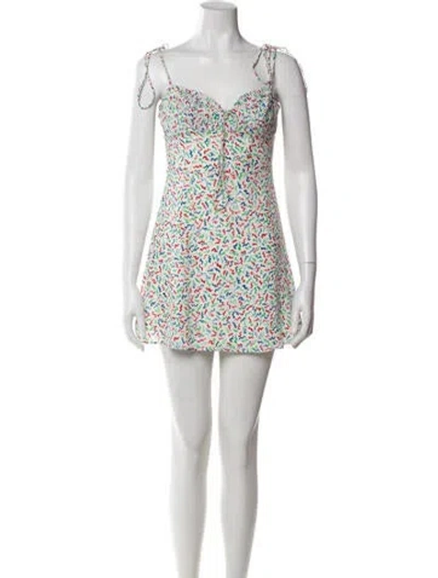Pre-owned Réalisation Par Silk Mini Dress In White
