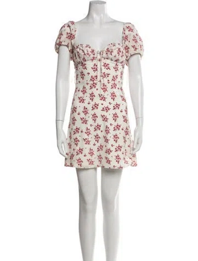 Pre-owned Réalisation Par Silk Mini Dress In White