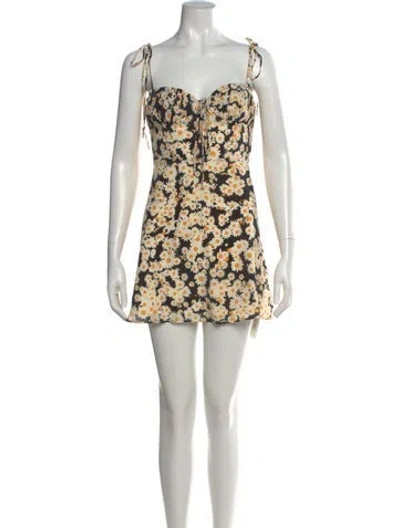 Pre-owned Réalisation Par Silk Mini Dress In White