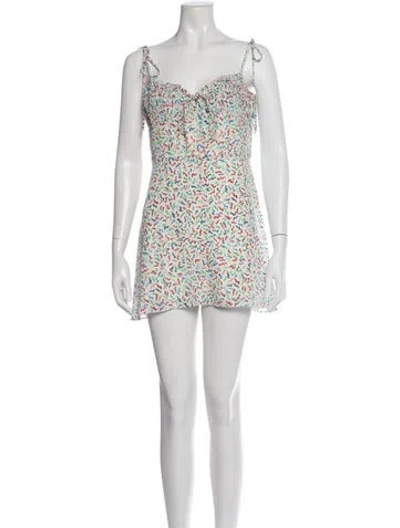 Pre-owned Réalisation Par Silk Mini Dress In White