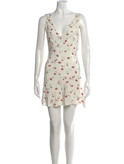 Pre-owned Réalisation Par Silk Mini Dress In White