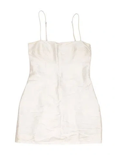Pre-owned Réalisation Par Silk Mini Dress In White
