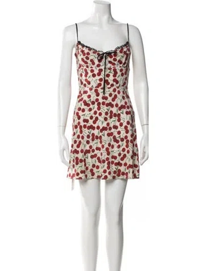 Pre-owned Réalisation Par Silk Mini Dress In White