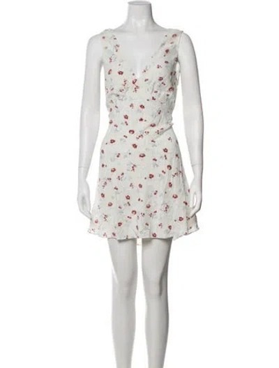 Pre-owned Réalisation Par Silk Mini Dress In White