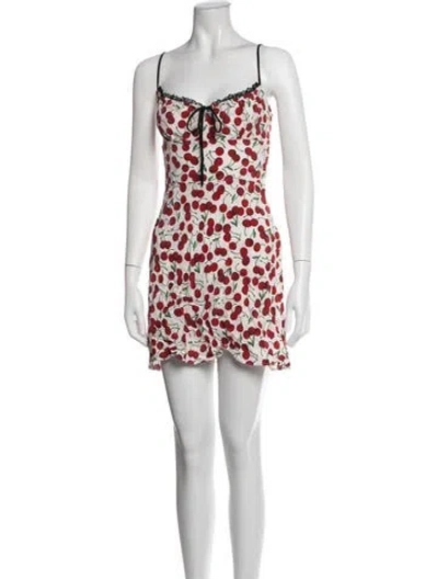 Pre-owned Réalisation Par Silk Mini Dress In White