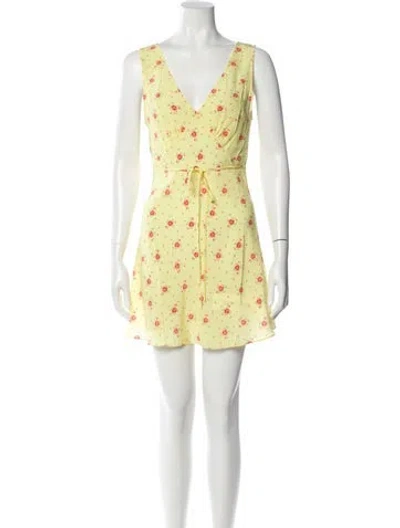 Pre-owned Réalisation Par Silk Mini Dress In Yellow