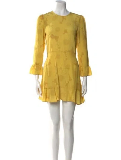 Pre-owned Réalisation Par Silk Mini Dress In Yellow