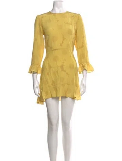Pre-owned Réalisation Par Silk Mini Dress In Yellow