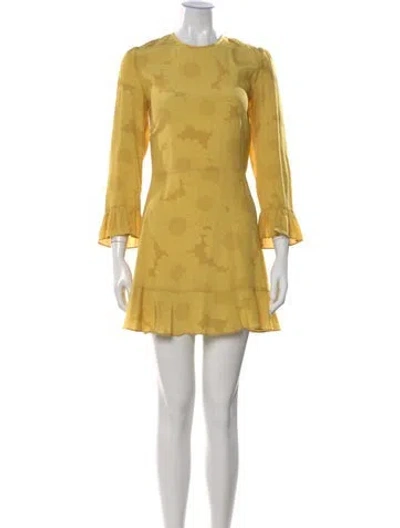 Pre-owned Réalisation Par Silk Mini Dress In Yellow