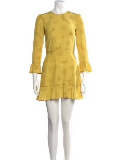 Pre-owned Réalisation Par Silk Mini Dress In Yellow