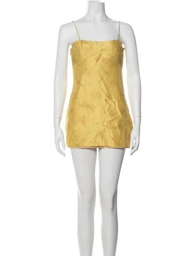 Pre-owned Réalisation Par Silk Mini Dress In Yellow
