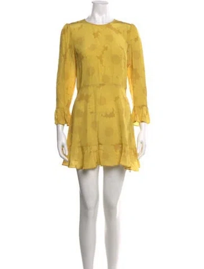 Pre-owned Réalisation Par Silk Mini Dress In Yellow