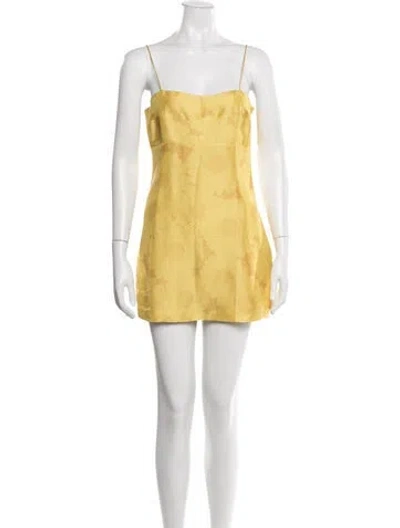Pre-owned Réalisation Par Silk Mini Dress In Yellow
