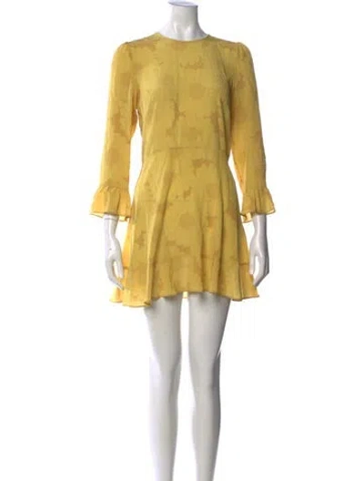 Pre-owned Réalisation Par Silk Mini Dress In Yellow