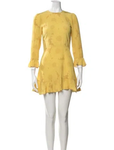 Pre-owned Réalisation Par Silk Mini Dress In Yellow