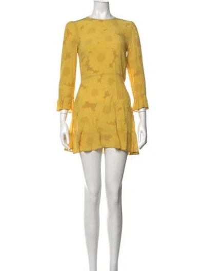 Pre-owned Réalisation Par Silk Mini Dress In Yellow