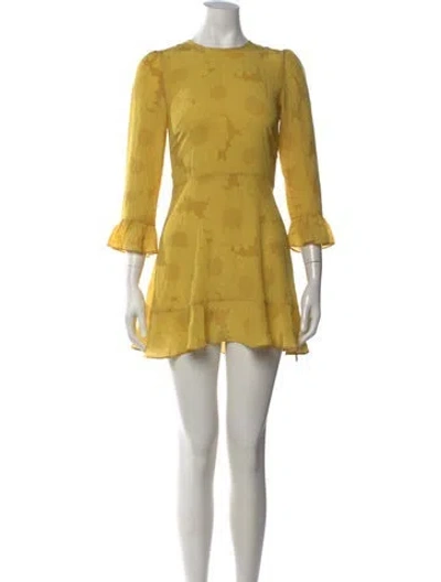 Pre-owned Réalisation Par Silk Mini Dress In Yellow