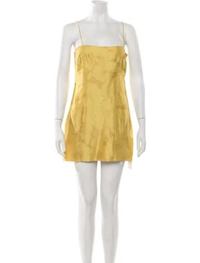 Pre-owned Réalisation Par Silk Mini Dress In Yellow