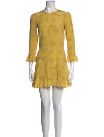 Pre-owned Réalisation Par Silk Mini Dress In Yellow