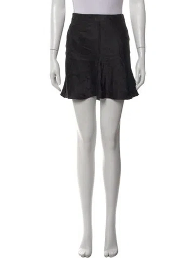 Pre-owned Réalisation Par Silk Mini Skirt In Black