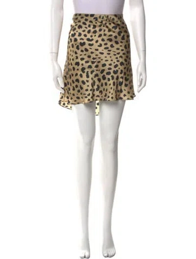 Pre-owned Réalisation Par Silk Mini Skirt In Brown