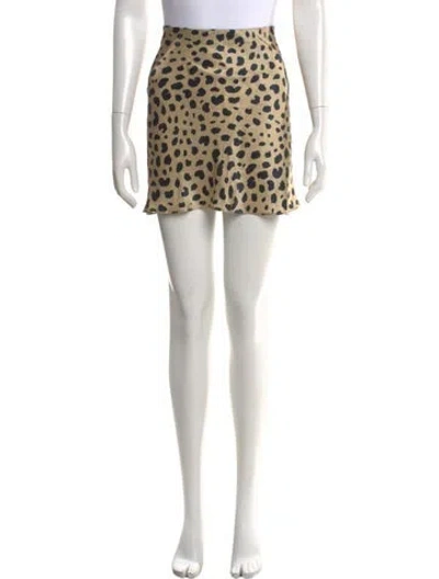 Pre-owned Réalisation Par Silk Mini Skirt In Brown