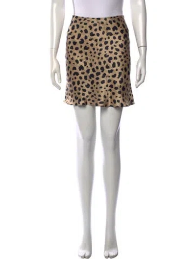 Pre-owned Réalisation Par Silk Mini Skirt In Brown