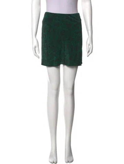 Pre-owned Réalisation Par Silk Mini Skirt In Green