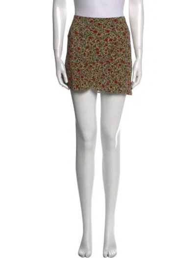 Pre-owned Réalisation Par Silk Mini Skirt In Green