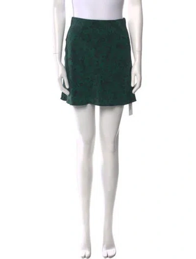 Pre-owned Réalisation Par Silk Mini Skirt In Green