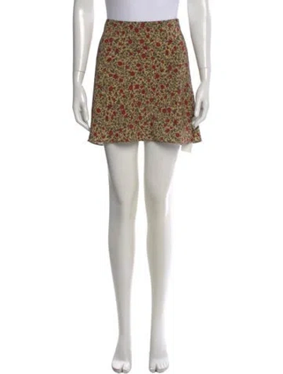 Pre-owned Réalisation Par Silk Mini Skirt In Green