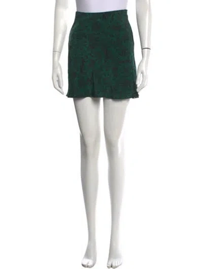 Pre-owned Réalisation Par Silk Mini Skirt In Green