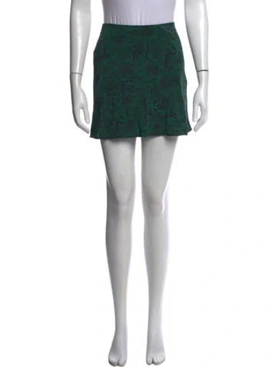 Pre-owned Réalisation Par Silk Mini Skirt In Green