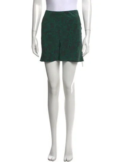 Pre-owned Réalisation Par Silk Mini Skirt In Green