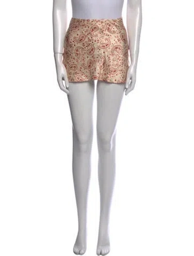 Pre-owned Réalisation Par Silk Mini Skirt In Neutral