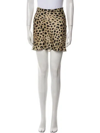 Pre-owned Réalisation Par Silk Mini Skirt In Neutral