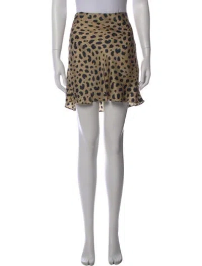 Pre-owned Réalisation Par Silk Mini Skirt In Neutral