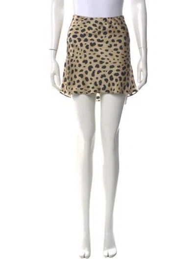 Pre-owned Réalisation Par Silk Mini Skirt In Neutral