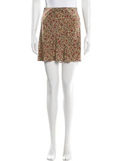 Pre-owned Réalisation Par Silk Mini Skirt In Neutral