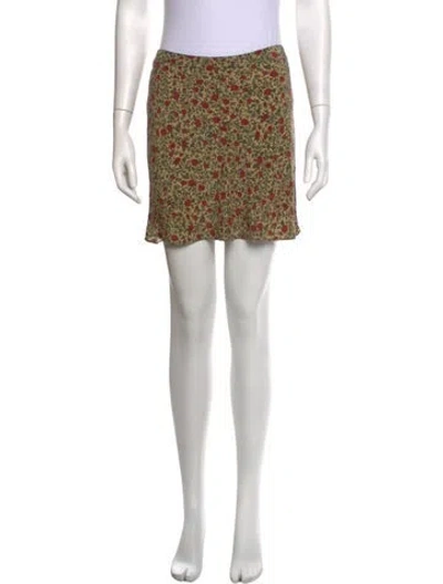 Pre-owned Réalisation Par Silk Mini Skirt In Neutrals