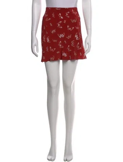 Pre-owned Réalisation Par Silk Mini Skirt In Orange