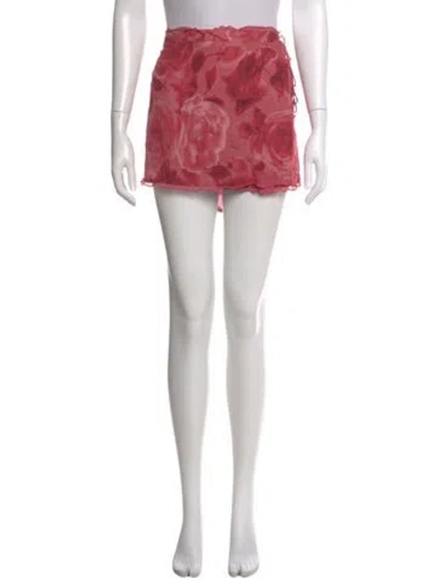 Pre-owned Réalisation Par Silk Mini Skirt In Pink