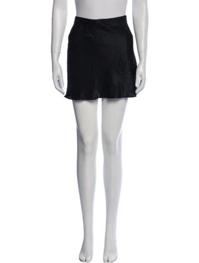 Pre-owned Réalisation Par Silk Mini Skirt W/ Tags In Black