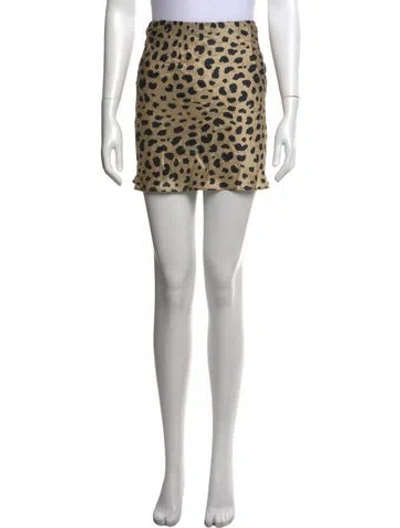 Pre-owned Réalisation Par Silk Mini Skirt W/ Tags In Neutrals