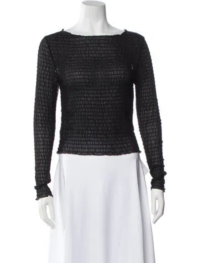 Pre-owned Réalisation Par Silk Off-the-shoulder Top In Black