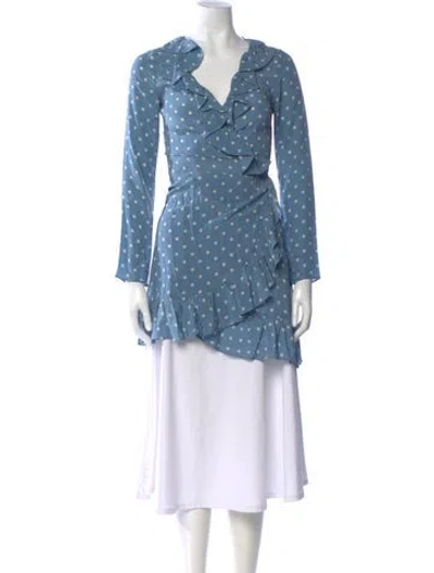 Pre-owned Réalisation Par Silk Polka Dot Print Blouse