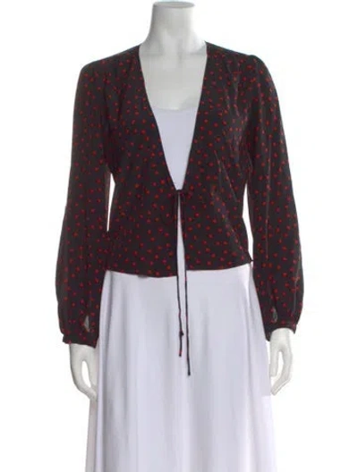 Pre-owned Réalisation Par Silk Polka Dot Print Blouse In Multi